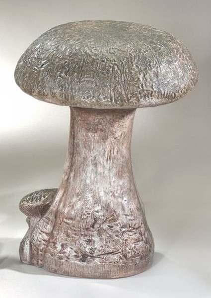 Mushroom Garden Seat Stool Cement Decorative Bench Mystical Art